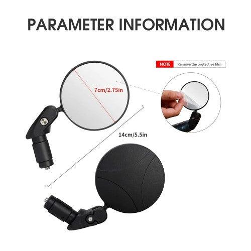 SGODDE 2 PCS Bicycle Rear View Mirrors, Adjustable Handlebar Mounted Plastic Convex Mirror - Toytexx SGODDE 2 PCS Bicycle Rear View Mirrors, Adjustable Handlebar Mounted Plastic Convex Mirror - Toytexx